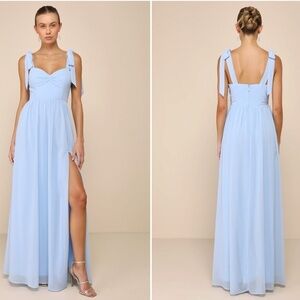 LULU's Prom Wedding Bridesmaid Flowy Romantic Special Event Maxi Dress